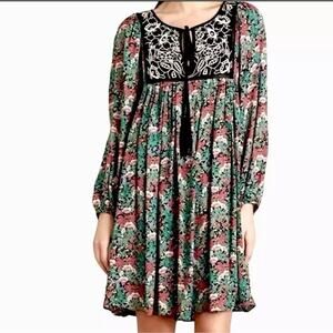 Anthropologie Floreat Women's Long Sleeve Ottava Lace Peasant Dress Sz Small EUC